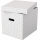 Aufbewahrungsbox Cube Home mit Deckel Wellpappe VE=3 Stück weiß - Bild1