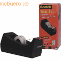 Tischspender bis 19mm:33m schwarz gef.