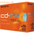 Sony CD-RW 80min/700MB 5 CDs im JewelCas