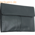 Collegmappe Echtleder schwarz