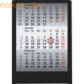 Dreimonats-Wandkalender 32x45cm schwarz