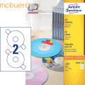 Zweckform Etiketten wei CD 117mm 100 Bl