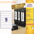 Avery Ordnereinsteckschilder wei 25 Bl.