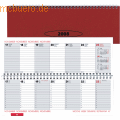 Tischkalender 29,7x10,5cm rot