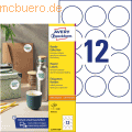 Zweckf.I/L/K Etik. rund wei 60mm VE1200