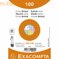Exacompta - Karteikarte 10254E A6 kariert sortiert 100 Stück