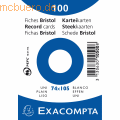 Exacompta - Karteikarte 10500SE DIN A7 blanko weiß 100 Stück