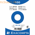Exacompta - Karteikarte 10509E DIN A6 blanko weiß 100 Stück