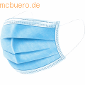 Soennecken - Mundschutz 3-lagig TYPII blau 50 Stück