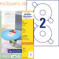 Avery Zweckform - Etiketten Inkjet/Laser/Kopier 117mm für CDs VE= 200 Stück weiß
