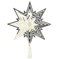 Riffelmacher - Weihnachtsschmuck Baumspitze Metallstern - 33 cm gold.