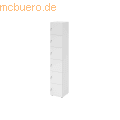 mcbuero.de - Schliessfachschrank 6OH 6xDS weiß/weiß