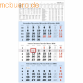 Zettler - Dreimonatskalender 958 29,7x57cm blau 2026