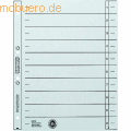 Leitz - Trennblatt A4 200g/qm Karton geöst grau VE=100 Stück