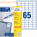Avery Zweckform - Universal-Etiketten ultragrip 38x21,2 mm VE=6.500 Etiketten / 100 Bogen weiß