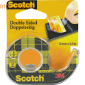 Scotch - Klebefilm 6,3mx12mm doppelseitig im Handabroller transparent