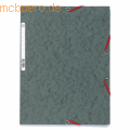 Exacompta - Eckspannmappe A4 mit Klappen Karton 400g/qm grau
