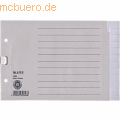 Leitz - Register A5quer blanko 12-teilig 100g/qm grau