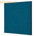 Showdown - Wanddekoration Set 40x40cm Hexagon blau