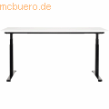 BakkerElkhuizen - Schreibtisch WORK & MOVE BNEWMDBTW160 160x80cm schwarz/weiß