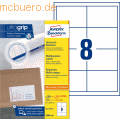 Avery Zweckform - Universal-Etiketten ultragrip 97x67,7 mm VE=1.760 Etiketten / 220 Bogen weiß