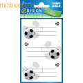 Z-Design - Buchetikett Papier 76x120mm 2 Bogen Motiv Fußball
