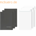 Brunnen - Bewerbungsmappen-Set 3 Mappen + Versandtaschen schwarz