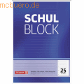 Brunnen - Schulblock A4 liniert Lineatur 25 4-fach gelocht 50 Blatt