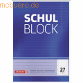 Brunnen - Schulblock A4 liniert Lineatur 27 mit Rand 4-fach gelocht 50 Blatt
