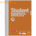 Brunnen - Kollegblock Student A4 liniert 70g/qm 80 Blatt Recycling orange