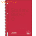 Brunnen - Collegeblock Student A4 90g/qm 80 Blatt Lineatur 25 red