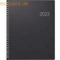Brunnen - Buchkalender Manager Wt7 weektimer 21x26cm 1 Woche/2 Seiten Kunststoff schwarz 2023
