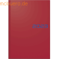 Brunnen - Buchkalender 795 A5 1 Tag/Seite Balacron-Einband rot 2023