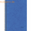 Brunnen - Buchkalender 796 A5 1 Woche/2 Seiten Karton-Einband blau 2023