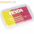 Heyda - Stempelkissen je Farbe 6x3cm Gelb-/Rottöne 3 Farben