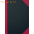K+E - Notizbuch A5 kariert 96 Blatt 60g/qm Karton kaschiert schwarz mit roten Ecken