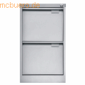 Bisley - Hängeregistraturschrank 2 Schübe 1-bahnig silber