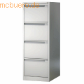 Bisley - Hängeregistraturschrank 4 Schübe 1-bahnig silber