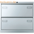 Bisley Light - Hängeregistraturschrank Light 2 Schübe 2-bahnig silber