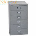 Bisley - Schubladenschrank Basis A4 6 Schübe silber