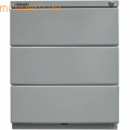 Bisley - Rollcontainer OBA Stahl mit 3 Schüben HxBxT 519x420x565mm silber