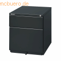 Bisley - Rollcontainer OBA Stahl 1 Schub und Auszug HxBxT 519x420x565mm schwarz