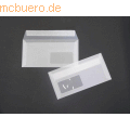 Blanke - Briefumschläge Offset transparent DINlang 90g/qm HK Fenster VE=100 Stück weiß