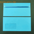 Blanke - Briefumschläge DIN C6/5 100g/qm haftklebend Fenster VE=100 Stück intensivblau