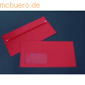 Blanke - Briefumschläge DIN C6/5 100g/qm haftklebend Fenster VE=100 Stück intensivrot