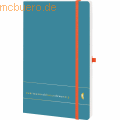 Chronoplan - Buchkalender Origins Edition 2023 A5 1 Woche/2 Seiten petrol Softcover goldgeprägt
