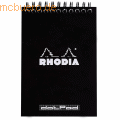 Rhodia - Spiralnotizblock A6 80 Blatt 80g Dot Lineatur schwarz