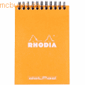 Rhodia - Spiralnotizblock A6 80 Blatt 80g Dot Lineatur orange