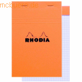 Rhodia - Notizblock Nr. 14 11x17cm 80 Blatt 80g kariert orange