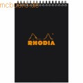 Rhodia - Spiralnotizblock A5 80 Blatt 80g Dot Lineatur schwarz